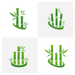 Set of Bamboo logo vector template, Creative Bamboo logo design concepts
