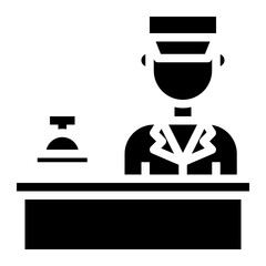 hotel_Receptionist glyph icon