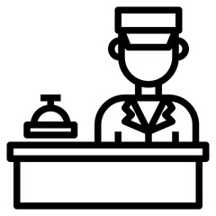 hotel_Receptionist line icon