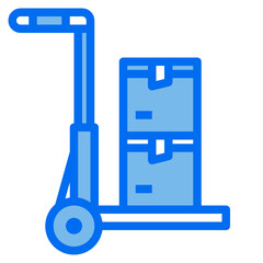 Cart blue line icon