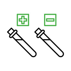 Positive and negative sample icon