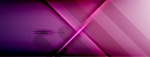 Abstract background - lines composition created with lights and shadows. Technology or business digital template. Trendy simple fluid color gradient abstract background with dynamic