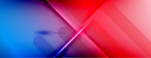 Abstract background - lines composition created with lights and shadows. Technology or business digital template. Trendy simple fluid color gradient abstract background with dynamic