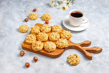 Homemade delicious organic hazelnut cookies.