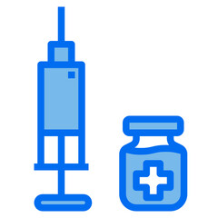 Healthcare blue line icon