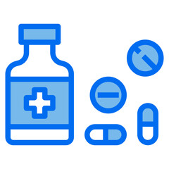 medicine blue line icon