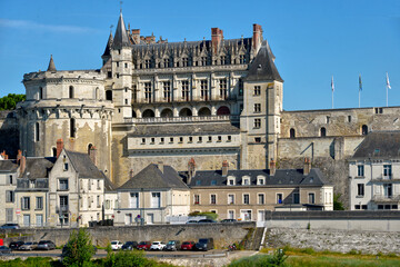 Magnificent castle of Amboise, a commune in the Indre-et-Loire department in central France. 