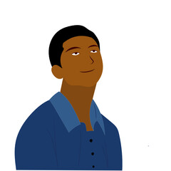 Man looking up with smiling vector