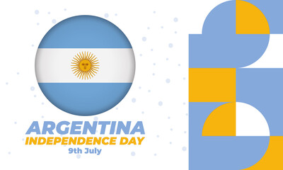 Argentina Independence Day (Spanish: Día de la Independencia) is always celebrated on 9th July. National public holiday. Independence from Spain was declared on 9 July 1816. Poster - Powered by Adobe