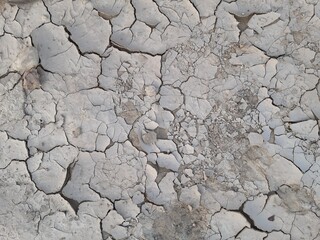 Global Warming Sign Cracked Dry Land