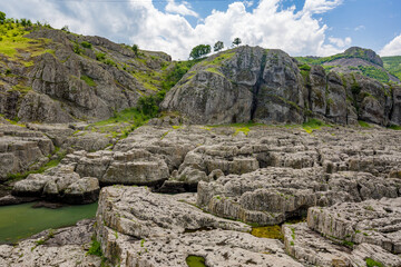 DDevil's Canyon, Sheytan Dere, Bulgaria, spring view, amazing natural tourist destination in Rhodope Mountain