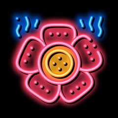 kind of malaysian flower neon light sign vector. Glowing bright icon kind of malaysian flower sign. transparent symbol illustration
