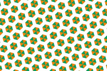 Simple geometric pattern in the colors of the national flag of Côte d'Ivoire