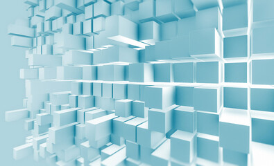 Geometric Cube Shape Abstract Background. 3d rendering.