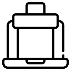 laptop simple line icon