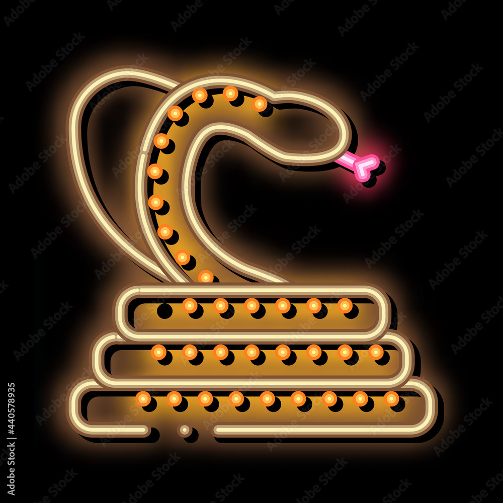 Canvas Prints cobra anaconda malaysia neon light sign vector. glowing bright icon cobra anaconda malaysia sign. tr