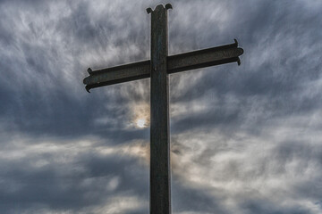 cross on the sky background