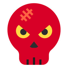 skull flat icon