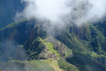 Peru Machu Picchu - View from Machu Picchu Mountain Trailhead