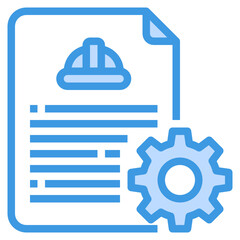 Blueprint blue outline icon
