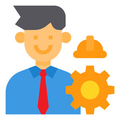 Engineer flat icon