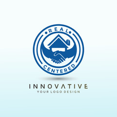 minimalist real estate logo design idea