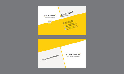 gray and orange colored simple business card