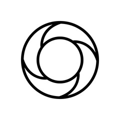 lens photography icon line style vector