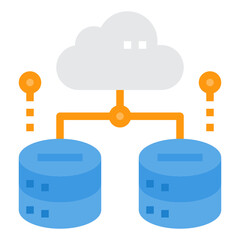 Database flat icon