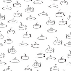 Seamless pattern.Ship. Cartoon style. image for children. Can be used on posters, invitations, textiles, t-shirts, flyers, and so on