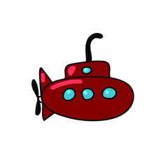 Ship. Cartoon style. image for children. Can be used on posters, invitations, textiles, t-shirts, flyers, and so on