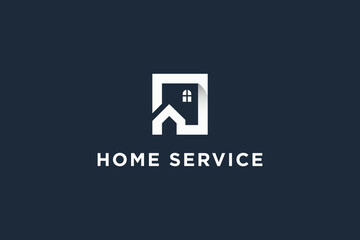 Home logo design vector illustration. Home house suitable for house service and cleaning company logos.