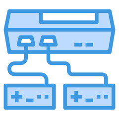 Game Console blue outline icon