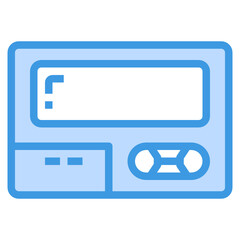 Pager blue outline icon
