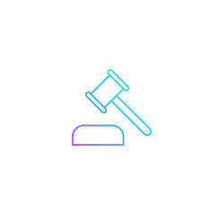 Hammer judge icon. Vector illustration for graphic design, Web, UI, app.