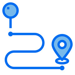 Route blue line icon