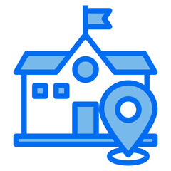 school blue line icon