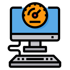 Speed filled outline icon