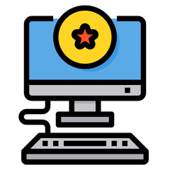 Star filled outline icon