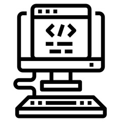 Coding outline icon