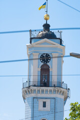 clock tower in the town