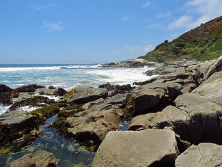 Rocky area in Maitencillo beach, Chile, South America