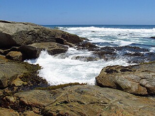 Fototapeta na wymiar Rocky area in Maitencillo beach, Chile, South America