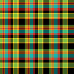 Plaid seamless pattern. Vector background of textile ornament. Flat fabric design.