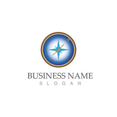 compass logo template vector icon illustration