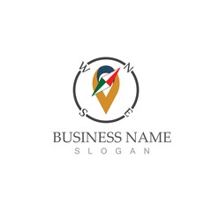 compass logo template vector icon illustration