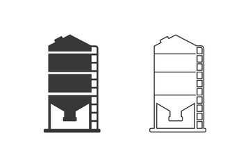Granary vector icon set in flat. Vector sign illustration © arabel0305