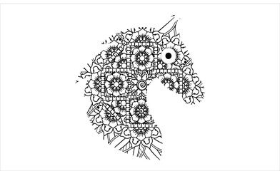 animal coloring page for adult