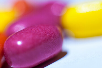 close up of colorful candy