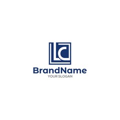 Fototapeta premium LC Square Logo Design Vector